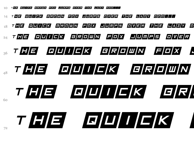 Inversionz font waterfall